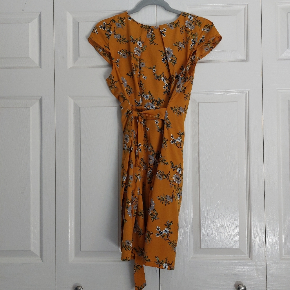 Asos yellow floral dress